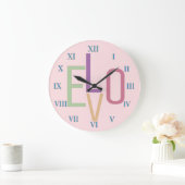 恋とローマ数字 ラージ壁時計 (ホーム)