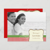 恋と喜び千鳥格子の シーズンポストカード (正面/裏面)