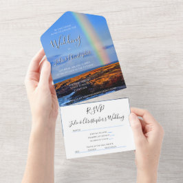 恋と幸福の虹結婚は オールインワン招待状