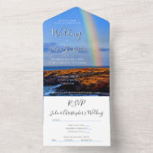 恋と幸福の虹結婚は オールインワン招待状 (内側)