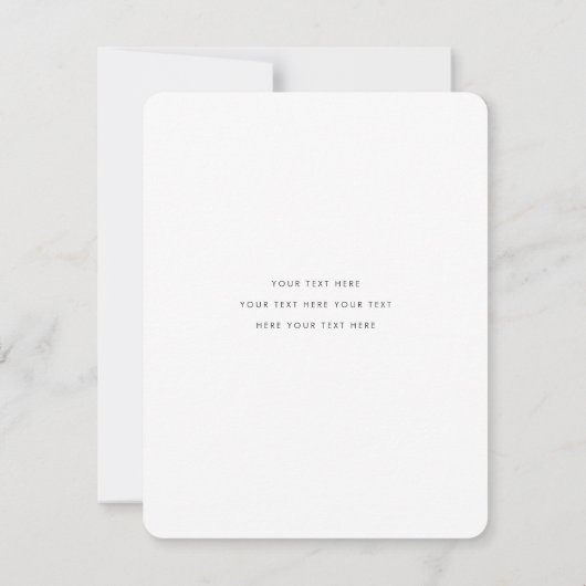 恋と感謝してい金ゴールド結婚写真 サンキューカード (裏面)