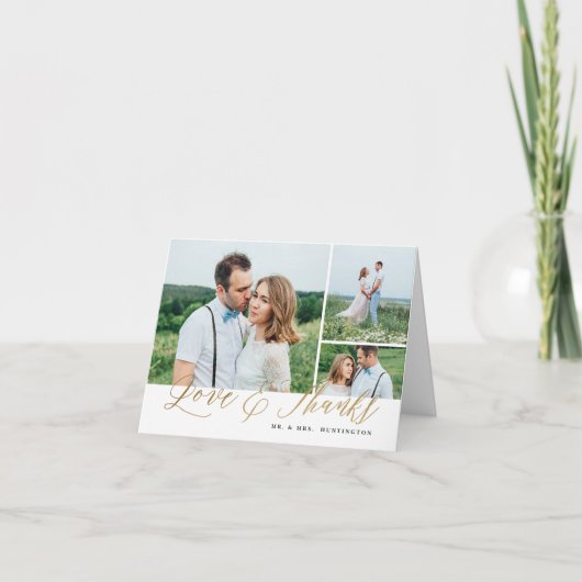 恋と書感謝していのお礼のノート サンキューカード (正面)