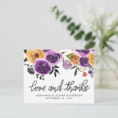 『恋と紫感謝していの黄色の花』 ポストカード (スタンド正面)