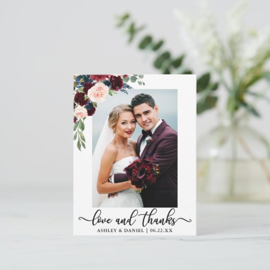 『恋と結婚ブルゴーニ感謝していュ・ブルー・フローラ』 ポストカード (スタンド正面)