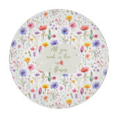 恋と花の国カラフルの野花 カッティングボード (正面)