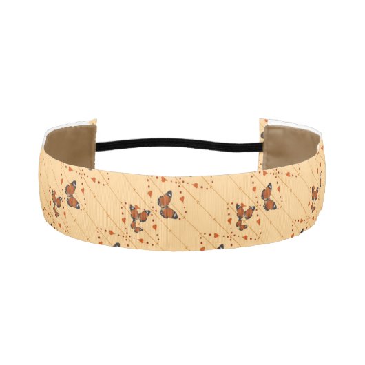 恋と蝶のオレンジ アスレチックヘッドバンド (正面)