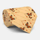 恋と蝶のオレンジ ネクタイ (ロール)