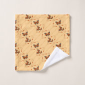 恋と蝶のオレンジ バスタオルセット (ウォッシュタオル)