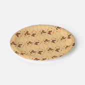 恋と蝶のオレンジ ペーパープレート (アングル)