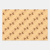 恋と蝶のオレンジ ラッピングペーパーシート (正面)