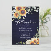 恋におちるグリーン+ひまわりのブライダルシャワー 招待状 (スタンド正面)