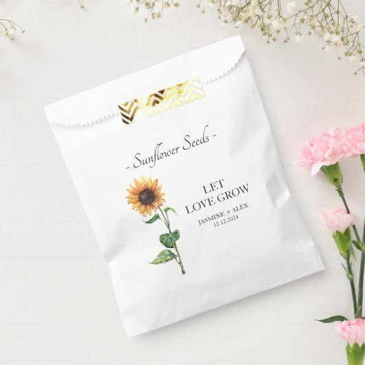 恋にヒマワリの種を成長させ結婚る フェイバーバッグ (封をした状態)