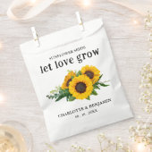 恋にヒマワリの種を成長させ結婚る フェイバーバッグ (クリップ留めされた状態)