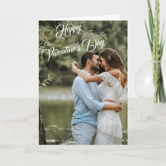 恋にロマンチック幸せなバレンタイン シーズンカード (正面)