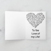 恋にロマンチック幸せなバレンタイン シーズンカード (内部)