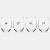 恋に夢中である | ジャングルの最後のゴロゴロ ステムなしワイングラス (正面)