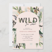 恋に夢中である | ジャングルブライダルシャワー 招待状 (正面)