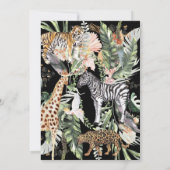 恋に夢中である | ジャングルブライダルシャワー 招待状 (裏面)