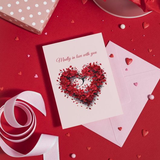 恋に夢中 | 花のハート | オーダーメイド テキスト＆名前 シーズンカード