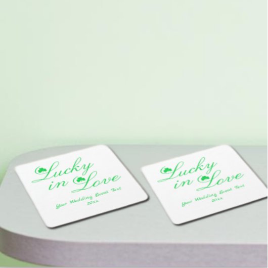 恋に恵まれている スクエアペーパーコースター