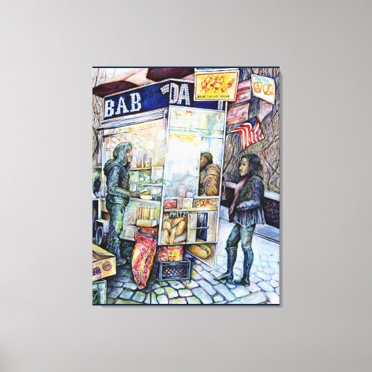 恋に悩み恋に悩む キャンバスプリント (正面)