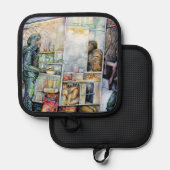 恋に悩み恋に悩む 鍋敷き (正面/裏面)