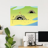 恋に悩むウミガメ ポスター (ホームオフィス)