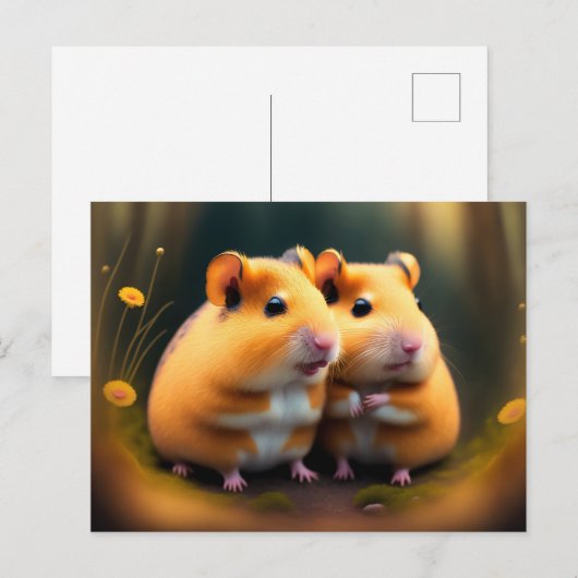 恋に悩む二人 ポストカード (正面/裏面)