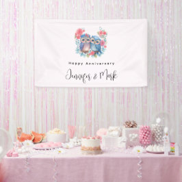 恋に悩む木の枝の記念日 横断幕