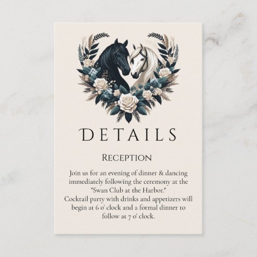 恋に悩む田舎結婚の馬 エンクロージャーカード (正面)