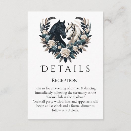 恋に悩む田舎結婚の馬 エンクロージャーカード (正面)