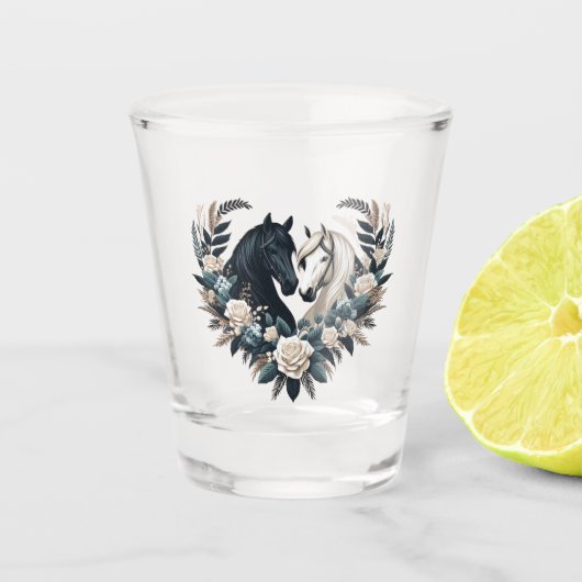 恋に悩む田舎結婚の馬 ショットグラス (正面)