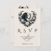 恋に悩む田舎結婚の馬 出欠カード (正面/裏面)