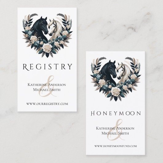 恋に悩む田舎結婚の馬 名刺 (正面/裏面)