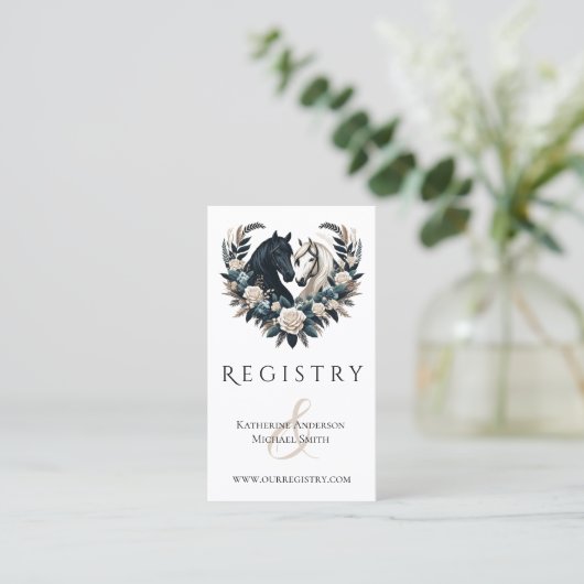 恋に悩む田舎結婚の馬 名刺 (スタンド正面)