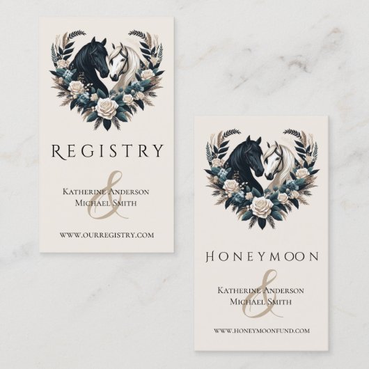 恋に悩む田舎結婚の馬 名刺 (正面/裏面)