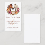 恋に悩む田舎結婚の馬 名刺 (正面/裏面)