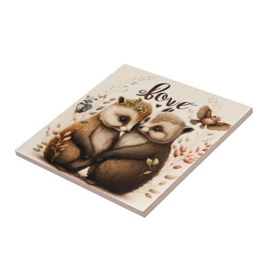 恋に悩む タイル (側面)