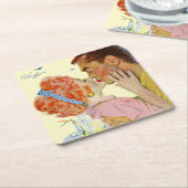 恋に焦がれた スクエアペーパーコースター (アングル)