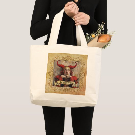 恋に狂ってしまう! ラージトートバッグ (正面(商品))