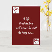 恋に生きる人生は決して退屈ではない カード (黄色い花)