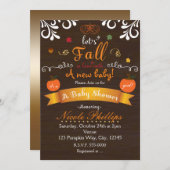 恋に秋秋のベビーシャワー招待状 招待状 (正面/裏面)