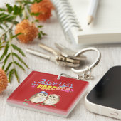 恋に絶えず可愛いフクロウ キーホルダー (正面右)