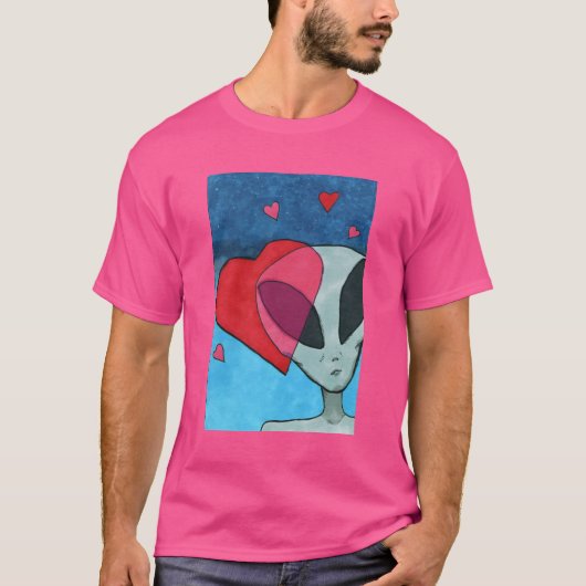 恋に落ちたエイリアン Tシャツ (正面)