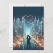 恋に落ちたカップルが都会の真ん中で (正面)