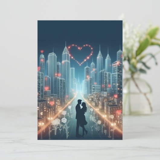 恋に落ちたカップルが都会の真ん中で (スタンド正面)