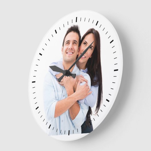 恋に落ちたカップルの愛らしい写真 ラージ壁時計 (傾斜)