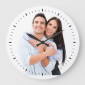 恋に落ちたカップルの愛らしい写真  ラージ壁時計 (正面)