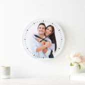 恋に落ちたカップルの愛らしい写真 ラージ壁時計 (ホーム)