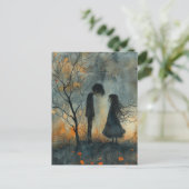 恋に落ちたダークウォーター色のカップル ポストカード (スタンド正面)